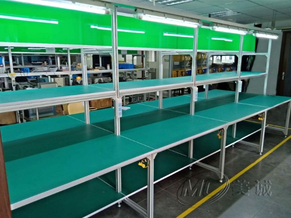 組裝電子廠流水線工作臺(tái)需要哪些型材和配件？