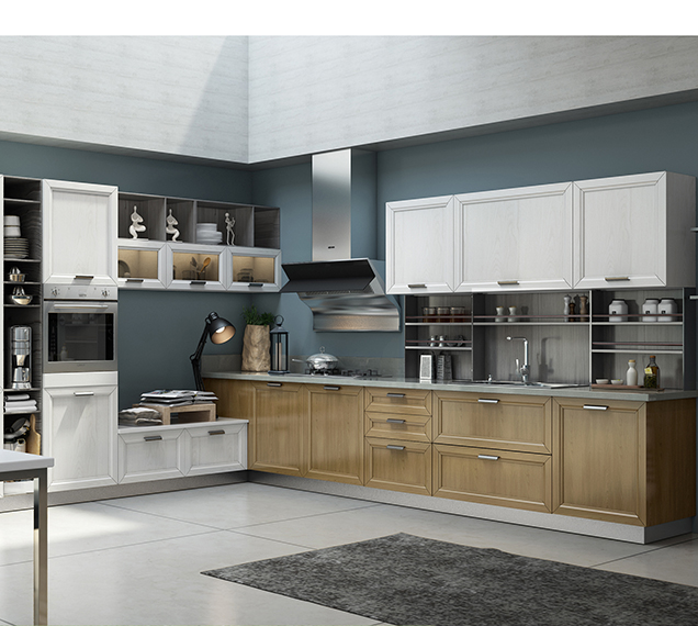 全鋁櫥柜-03（風(fēng)格：簡(jiǎn)歐；顏色：白橡黃橡）